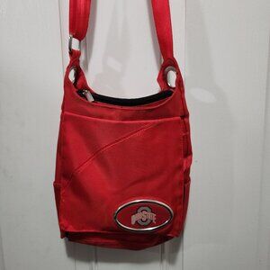 Ohio State University Crossbody Bag Purse Red Adjustable Strap Canvas MVF